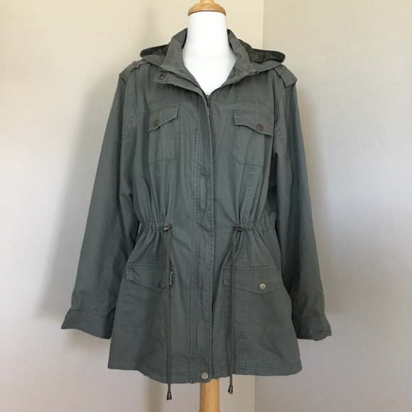 New Look Utility Jacket Cargo Army Green Size 2X - Picture 1 of 10